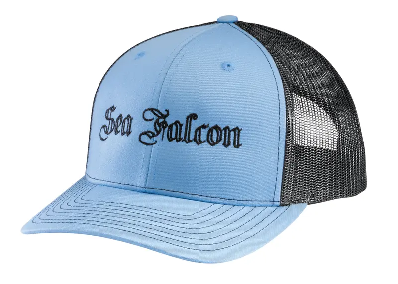 Sea Falcon Trucker Hat – Classic Blue Denim Style 1