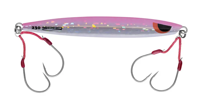 Shimmy Semi-Long Crushed Ice Pink Soft Bait 1