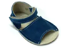 Shoeslepetit Menorquina Sandals – Baltic Blue Velcro Strap Style 1