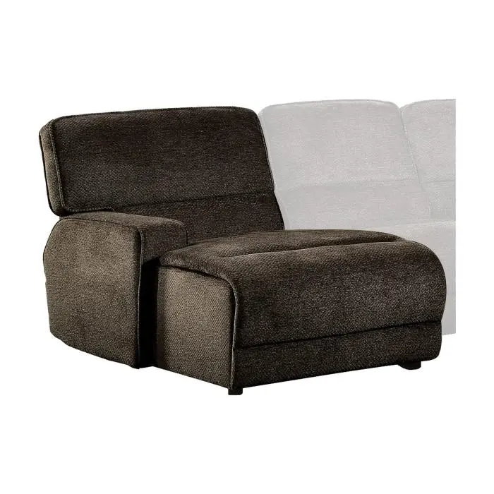 Shreveport Brown Left-Chaise Push-Back Recliner 1