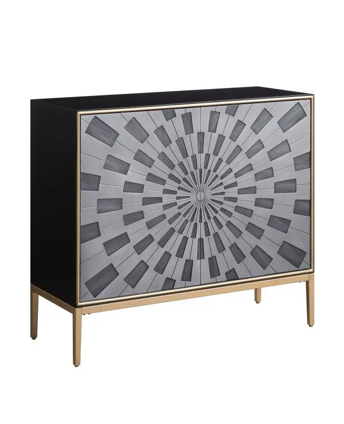 Slim Console Table With Contemporary Lines And Open Shelving 1