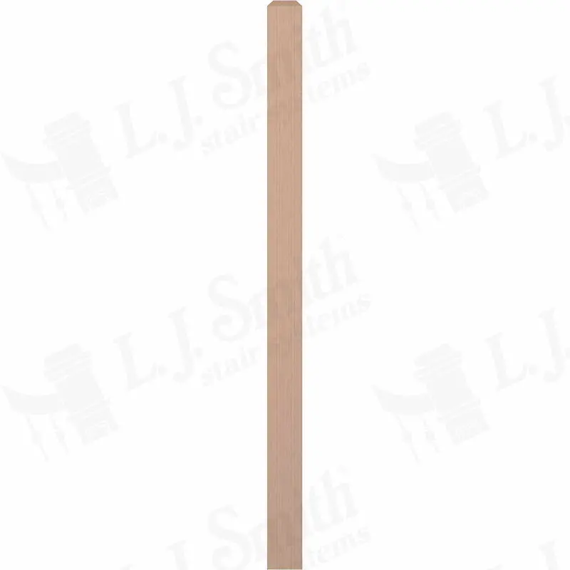 Solid Poplar Newel Post – 3.5" Square Blank Post 1