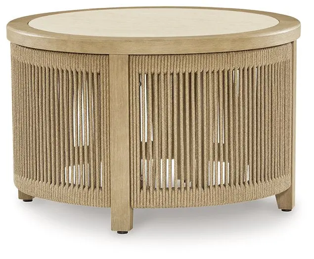 Spooners Cove Weather-Resistant Outdoor Coffee Table – Teak Finish 1