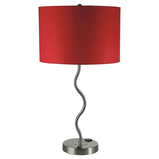 Sprig Red Ceramic Table Lamp – Pair For Bedroom Or Living Room 1