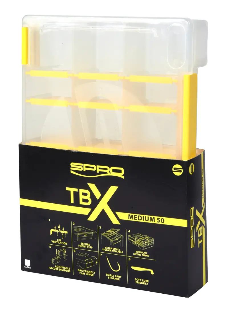 Spro Tbx 50M 3600D Medium-Duty Tackle Box – Clear 1