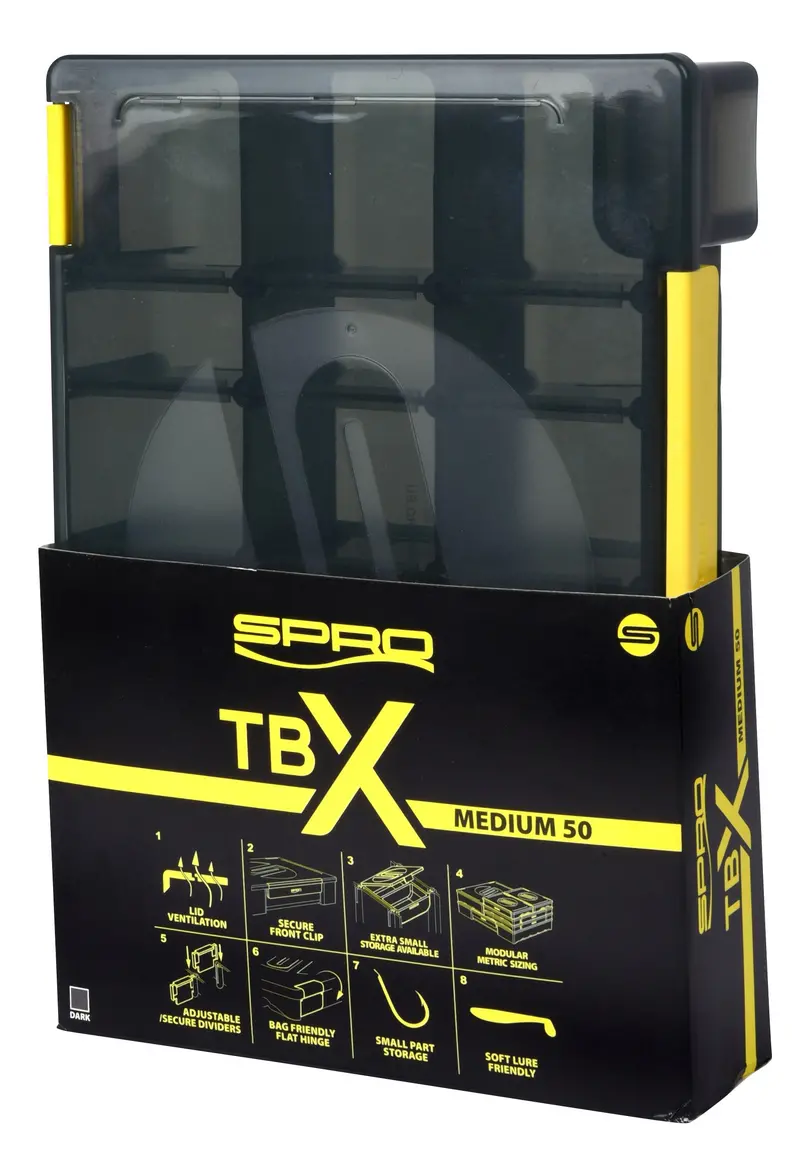 Spro Tbx 50M 3600D Medium-Duty Tackle Box – Dark 1
