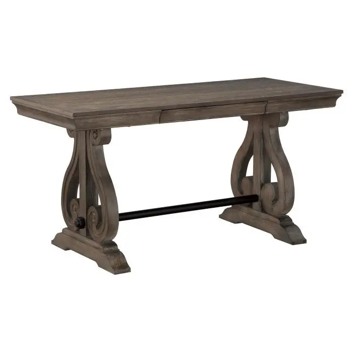 Toulon Wire-Brushed Finish Writing Desk (Model 5438-15) 1