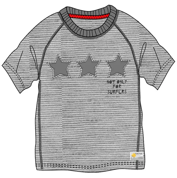 Tuctuc Blue Coast Grey Kids T-Shirt – Size 110 1