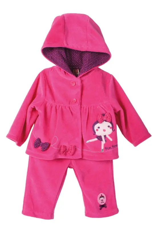 Tuctuc Cocoua Pink Velvet Jogging Set – Size 62 Cm 1
