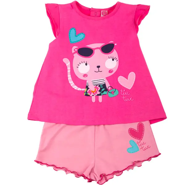 Tuctuc Retro Floral Pajama Set For Kids (Size 116) 1