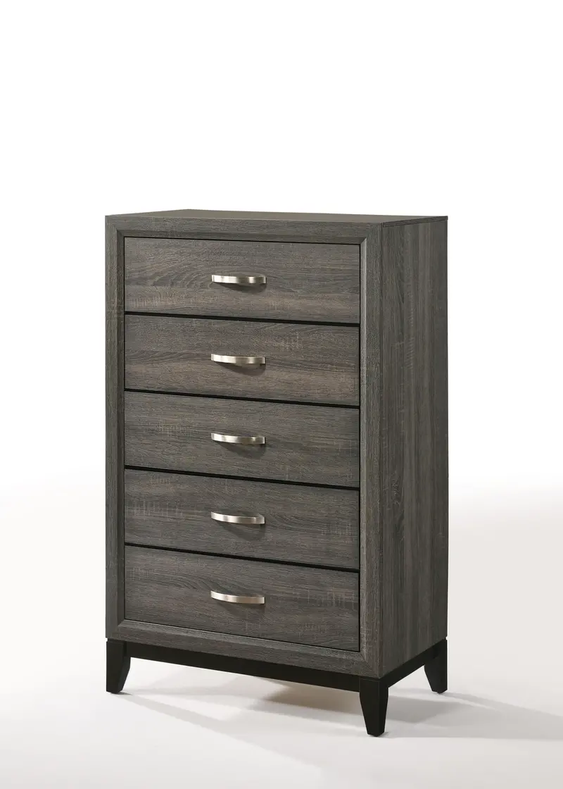 Valdemar Gray Distressed 6-Drawer Chest 1