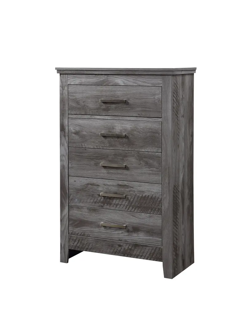 Vidalia Rustic Gray Oak Chest – Tall 7-Drawer Storage Unit With Antique Finish 1