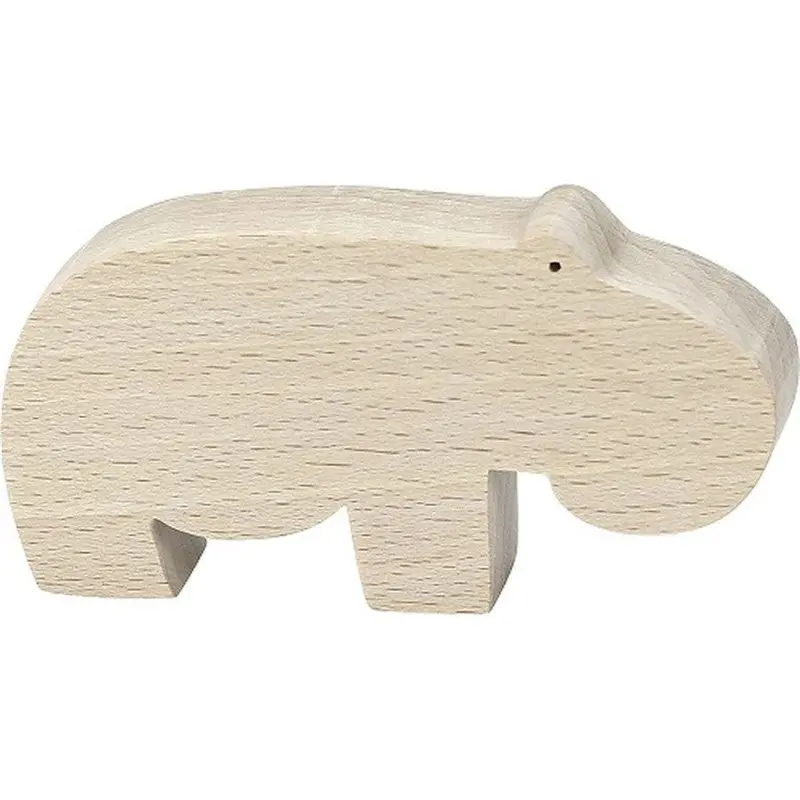 Vilac Pompon Hippopotamus Figure – Sustainable Wood Play Figure For Toddlers 1