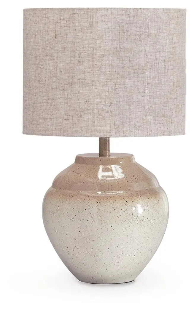 Waldish Artisan Table Lamp With Textured Glass Shade 1