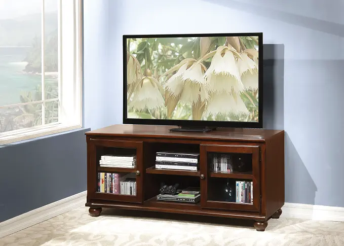 Walnut-Finished Tv Stand By Dita 1