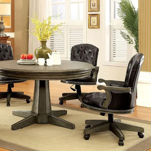 Yelena 5-Piece Dining Collection – Solid Wood Table And Upholstered Chair Set 1