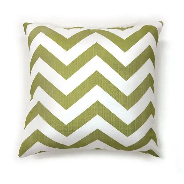 Zoe Green Chevron Square Pillow – 22" X 22", 2-Pack 1