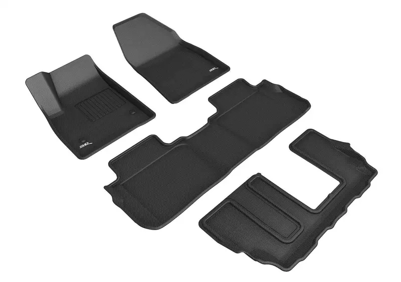 3D Maxpider Kagu All-Weather Floor Liners – Black, 4-Piece Set (Front X2, Second/Third Row X1) 1