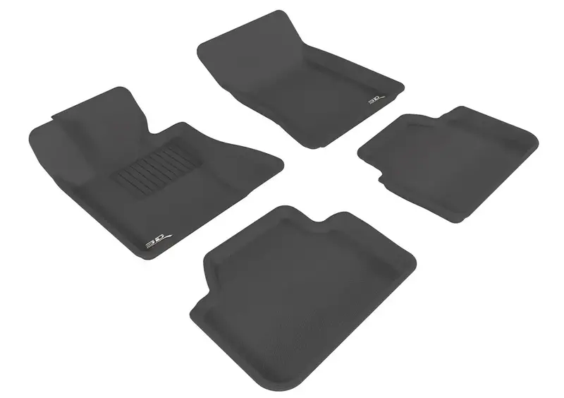 3D Maxpider Kagu All-Weather Floor Mat Set – Black, 4-Piece (Front & Rear) 1