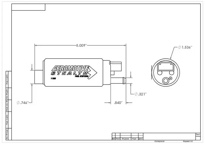 Aeromotive Stealth 340 Fuel Pump With Offset Mounting Configuration 1