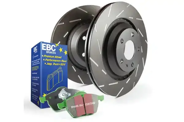 Ebc S4Kf1543 Slotted Brake Rotors – Precision-Cut Slots Reduce Wind Noise And Improve Cooling 1