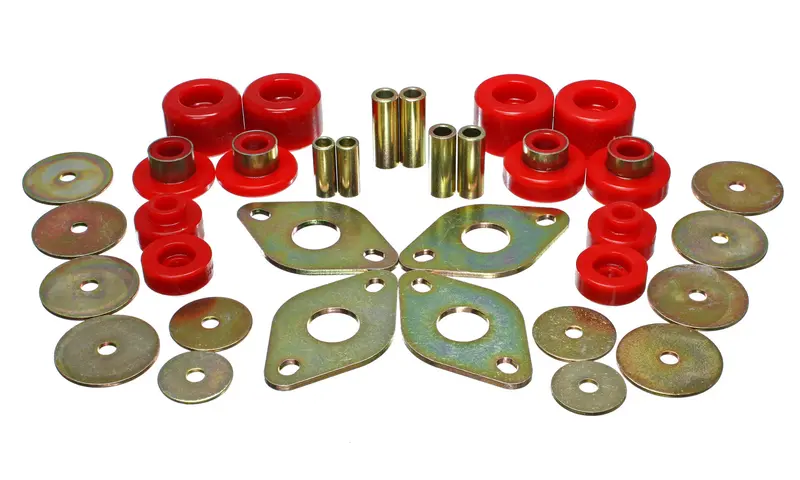 Energy Suspension 8.4107R Red Polyurethane Body Mount Kit – Performance Upgrade 1