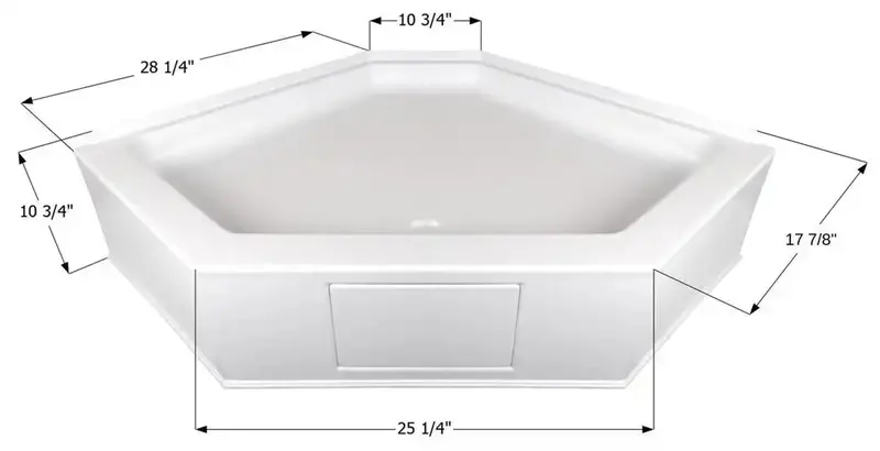 Icon 15234 Nsb3636-Pw Shower Pan – Non-Skid, 36″ X 36″, Polyethylene Construction 1
