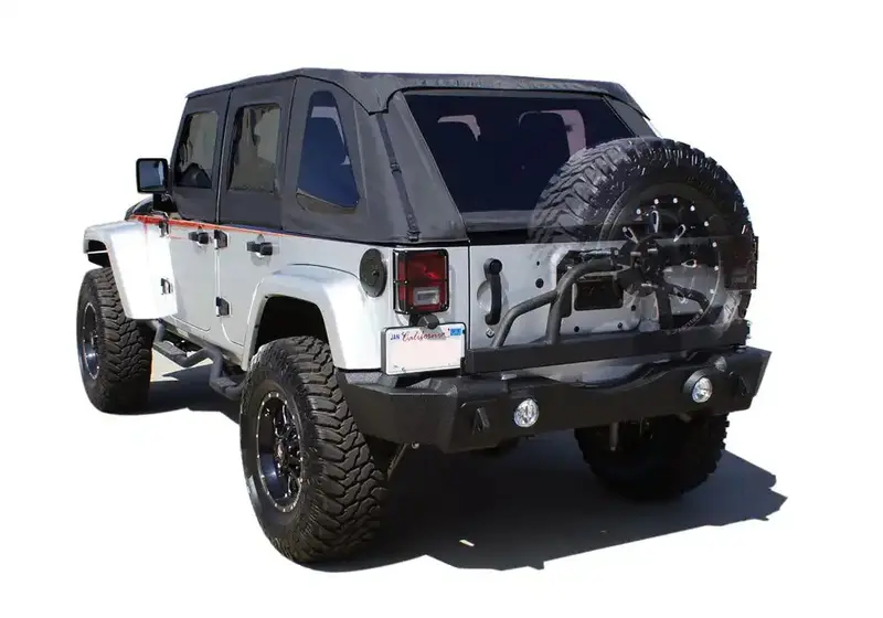 Rampage 86606 Rear Recovery Bumper With Swing-Away Tire Carrier – Lights Not Included 1