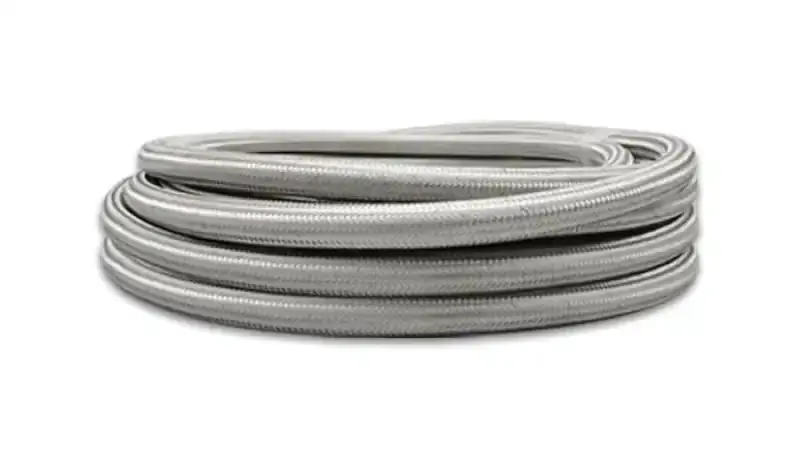 Vibrant -8 An Stainless Steel Braided Flex Hose – 2-Foot Length, T304 Construction 1